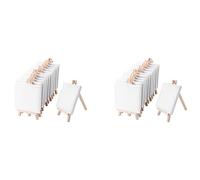 Reeatel 4 da 4 Pollici Mini Canvas E 8 x 16cm Mini Legno Cavalletto per Pittura Disegno Scuola Studente Artista Forniture, 24 Pack