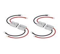 Reeatel 4x Kit Cavi per Carrello Elevatore Elettrico A Connessione Rapida per Batteria 50A 8Awg con Terminale O-Ring, 40 Cm/1 Piede con Connettore Rapido