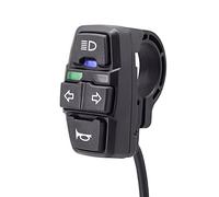 Reeatel Ebike Interruttore Della Luce+Clacson e Girare Interruttore Della Luce Scooter Bicicletta Elettrica Intelligente Mountain Bike Accessori Fai Da Te, 48V