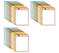 Reeatel Maniche Riutilizzabili Cancellabili A Secco, Buste di Plastica per Documenti, Protezioni per Pagine per Insegnanti, Aule, Forniture per Ufficio, 45 Pezzi