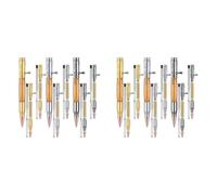 Reeatel Set di 12 Penne Sottili, Set di Penne Girevoli In Legno Multicolore con Penna A Sfera Imbullonata con di Ricarica per Girevole In Legno DIY