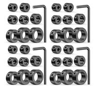 Reeatel Set di Collari per Punte Arresto del Trapano, 36 Pezzi di Limite Collare Arresto Della Profondità del Trapano Regolabile con Set In Acciaio al Carbonio per Punte da Trapano