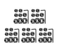 Reeatel Set di Collari per Punte Arresto del Trapano, 45 Pezzi di Limite Collare Arresto Della Profondità del Trapano Regolabile con Set In Acciaio al Carbonio per Punte da Trapano