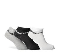 Reebok Act Core Ankle Sock 3p Calzini Unisex Adulto, Unisex - Adulto, calzetti, FL5228, Bianco/Nero (Blanco/Negro/BRGRIN), M