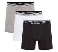 Reebok Ainslie Boxer Uomo Sportivi, Mutande Uomo Elasticizzate, Set da 3 | Confezione da 3 boxer uomo sportivi in nero, bianco e grigio. Intimo uomo traspirante ed elasticizzato, disponibile da S a XL