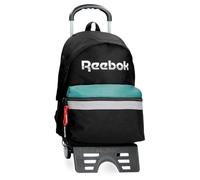 Reebok Andover Zaino Scuola con Carrello Nero 31x44x17,5 cm Poliestere 23,87L by Joumma Bags, Nero, Zaino scuola con carrello