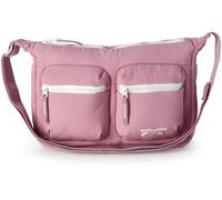 Reebok Borsa a tracolla da donna, in nylon leggero, piccola borsa a tracolla con tracolla regolabile per viaggi casual, Vigilia lilla, Taglia unica