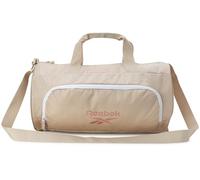 Reebok Mini borsone da viaggio, leggero e unisex, piccolo borsone da viaggio e palestra, borsone da viaggio per uomo e donna, Stucco Con Logo Oro Rosa, Taglia unica