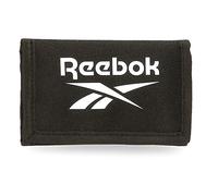 Reebok Boston Portafoglio con portamonete Nero 13x8x2,5 cm Poliestere