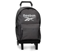 Reebok Boston Zaino Scuola Doppio Scomparto con Carrello Portatile 15,6 Pollici Grigio 31x44x17,5 cm Poliestere by Joumma Bags, grigio, 31x44x17.5 cms, Zaino per laptop doppio scomparto