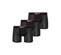 Reebok Boxer Glynn da Uomo | Confezione da 3 Boxer Sportivi, Intimo da Uomo Traspirante ed Elasticizzato | Confezione Multipla di Boxer, Neri