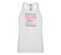 Reebok Run Graphic Top, White, XS Donna