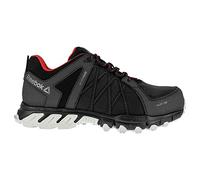 Reebok - Chaussures de sécurité Basses Noire et Rouge en Cuir imperméable embout Aluminium Trail Grip S3 SRC 42 Noir/Rouge