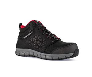Reebok - Chaussures de sécurité montantes noire en cuir imperméable embout aluminium S3 SRC 42 Noir