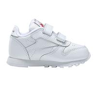 Reebok CL Lthr 2V, Sneaker Unisex-Bimbi 0-24, White/Carbon/VECBLU, 24.5 EU
