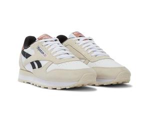 Reebok Classic Leather, Scarpe da Ginnastica Unisex - Adulto, Bianco Sabbia Nera, 40 EU