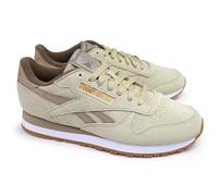 Reebok Classic Leather, Scarpe da Ginnastica Unisex - Adulto, Classic Beige/Classic Beige/Ash, 36 EU