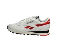Reebok Classic Leather, Scarpe da Ginnastica Unisex - Adulto, White/Vectorred/Black, 36 EU