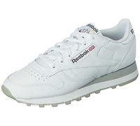 Reebok Classic Leather, Scarpe da ginnastica Unisex - Adulto, FTWWHT/PUGRY3/PURGRY, 34.5 EU