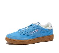 Reebok Club C 85 Mens Tennis Shoes, Casual Fashion White Sneakers for Men, Scarpe da Ginnastica Uomo, Essential Blue Chalk Gum, 45.5 EU