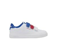 Reebok Court Clean Hook & Loop Straps Sneaker, White/VECTORRED/VECTORBLUE, 27 EU, Bianco Vectorred Vectorblue, 27 EU