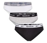 Reebok Donna, Slip, Nero/Bianco/Grigio, Confezione da 3, XS