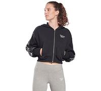 E_0002_S6473907 Reebok Giacca Sportiva da Donna Reebok Tape Pack Full Zip Nero T