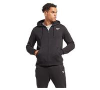 Reebok Felpa con Cappuccio da Uomo con Logo sul Petto Sinistro, Nero, S, Nero, S