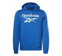 Reebok Felpa con Logo impilato Grande Uomo, Blu vettoriale, S, Blu vettoriale, S