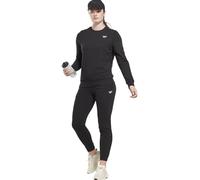 Reebok Felpa con Logo Piccolo French Terry Crew Maglia di Tuta, Nero, XL Donna