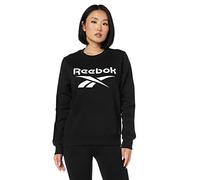 Reebok Identity Logo Fleece Crew Felpa, Black, L Donna