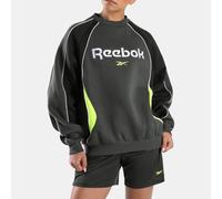 Reebok - Felpa girocollo da calcio Sidewinder, GREY 6/DIGITAL LIME, Taglia: 2XS