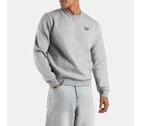Reebok - Felpa Girocollo in Pile con Piccolo Logo ID, Uomo, Light Grey Marl, Taglia: M