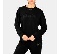 Reebok - Felpa girocollo Prep Chenille, Black, Taglia: S
