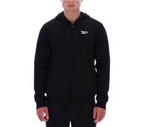 Reebok Colton Small Logo Zip Through Hoody Felpa con Cappuccio, Nero, L Uomo