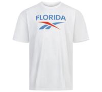 Reebok Florida Stacked Graphic T-Shirt Da Uomo Bianco Nuovo