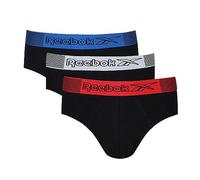 Reebok Herren Slips in Schwarz aus Baumwolle, superweich mit Nylonbund für zusätzlichen Komfort-3er-Pack Boxer, Nero, M Uomo