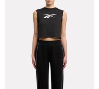 Reebok - ID Train Logo Cropped Sleeveless T-Shirt, Black, Taglia: M