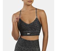 Reebok Printed Tri-back Sports Bra Nero L Donna