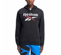 Reebok Identity Big Logo Fleece Hoodie Maglia di Tuta, Nero/Bianco/Rosso vettoriale, S Uomo