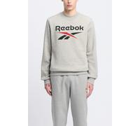 Reebok Identity Big Logo Medium Grey Heather/vector Red Taglia: L | Felpe con cappuccio Outlet | Uomo | Grigio