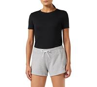 Reebok Identity French Terry Pantaloncini Corti, Medium Grey Heather/White, XS Donna