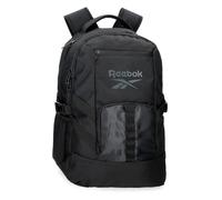 Reebok Joumma Bags - Zaino per computer portatile, in poliestere, compressione laterale per regolare il carico, spallacci larghi, ergonomici e imbottiti, Nero, Taglia unica, Zaino doppio