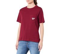 Reebok Lex Small Logo CRW SS Pocket Tee, Borgogna Classica, S