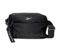 Reebok Linden Borsa a Spalla Due Scomparti Nero 25x16x6,5 cm Poliestere