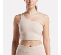 Reebok - Lux One Shoulder Fitted Cropped Tank, Muted Clay, Taglia: XL