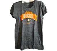 Reebok Maglietta A Maniche Corte Con Logo Anaheim Ducks Per Donna - Nera, Grande