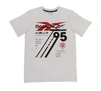 Reebok Maglietta Big Vector Glass Manica Corta, Bambine, Bambina, Maglietta a Maniche Corte, H82800RB, Bianco, XL