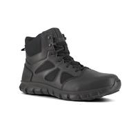 Reebok Men's Rb8605 Sublite Cushion Tactical 6" Soft Toe Boot with Side Zipper Black Military, Nero, 9 UK Wide