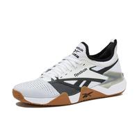 Reebok Nano Court Sport - Scarpe da pickleball o tennis da uomo, Bianco/Nero/Grigio 1, 12 Women/10.5 Men